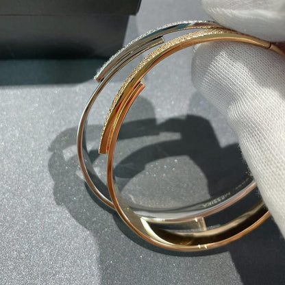 [Clara Jewely]Move Noa Rose Gold Pav茅 Diamond Bangle Bracelet