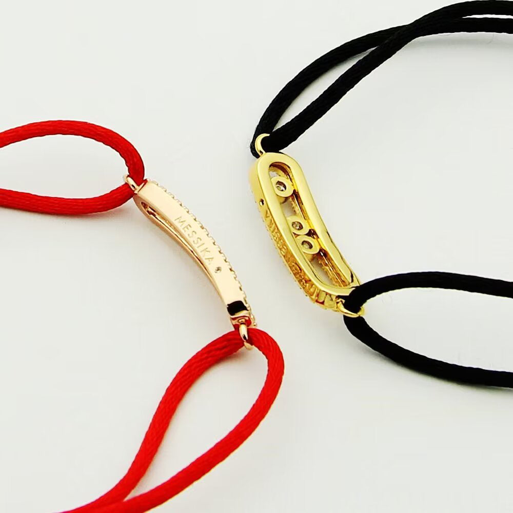 [Clara Jewely]Messika Care(s) pink cord pav茅 bracelet