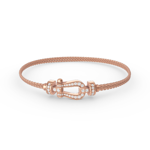 [Clara Jewels]FORCE SMALL HORSESHOE  DIAMOND CHAIN ROPE BRACELET