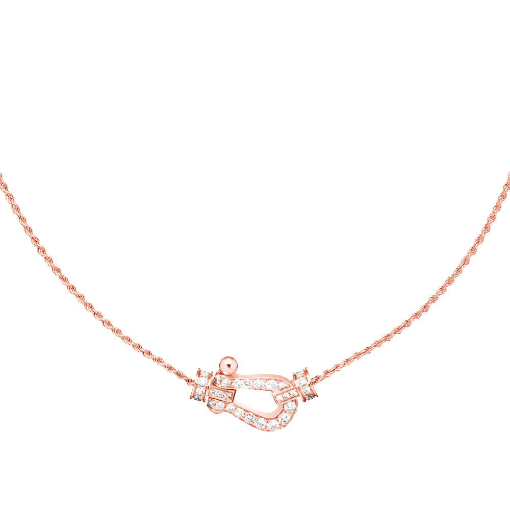 [Clara Jewels]FORCE 10 PINK GOLD DIAMOND NECKLACE