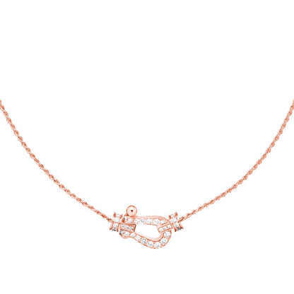 [Clara Jewels]FORCE 10 PINK GOLD DIAMOND NECKLACE