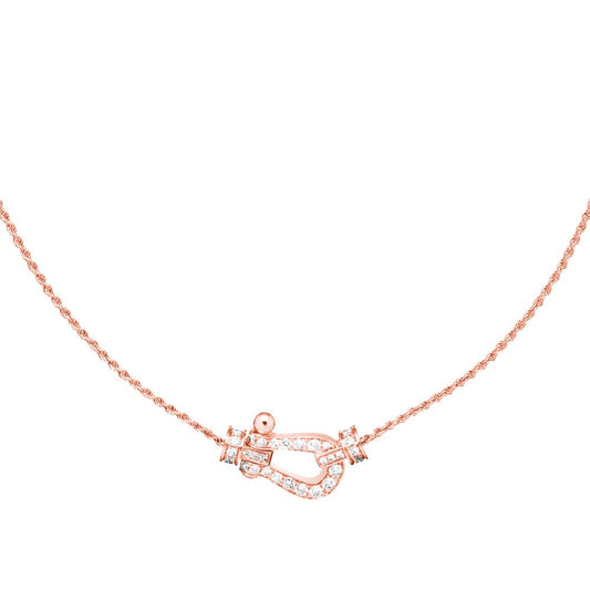 [Clara Jewels]FORCE 10 PINK GOLD DIAMOND NECKLACE