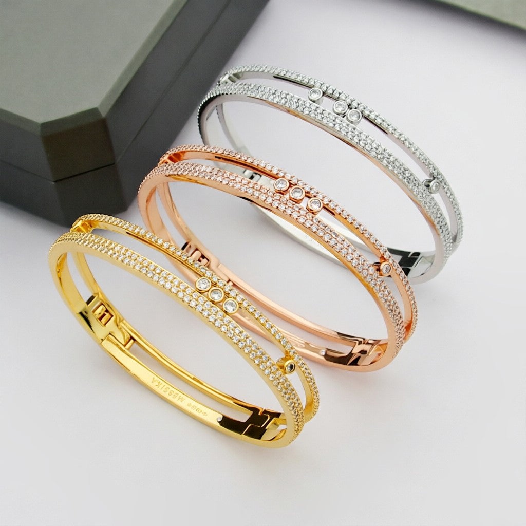 [Clara Jewely]Move Romane pav茅 bangle