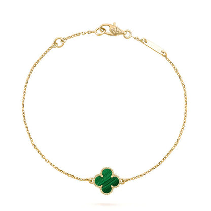 [Clara Jewels]CLOVER BRACELET MALACHITE 1 MOTIF