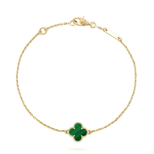 [Clara Jewels]CLOVER BRACELET MALACHITE 1 MOTIF