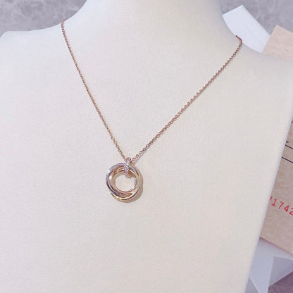[Clara Jewels]TRINITY NECKLACE GOLD  DIAMONDS