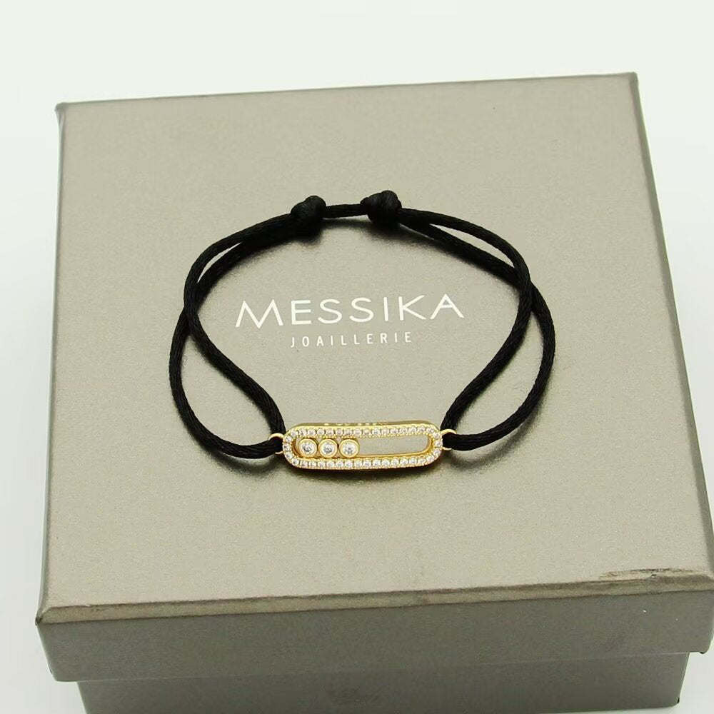 [Clara Jewely]Messika Care(s) pink cord pav茅 bracelet