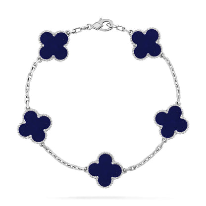 [Clara Jewels]CLOVER 5 MOTIF LAPIS LAZULI BRACELET COLLECTION