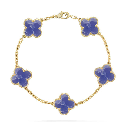 [Clara Jewels]CLOVER 5 MOTIF BLUE VEINS BRACELET COLLECTION