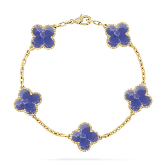 [Clara Jewels]CLOVER 5 MOTIF BLUE VEINS BRACELET COLLECTION
