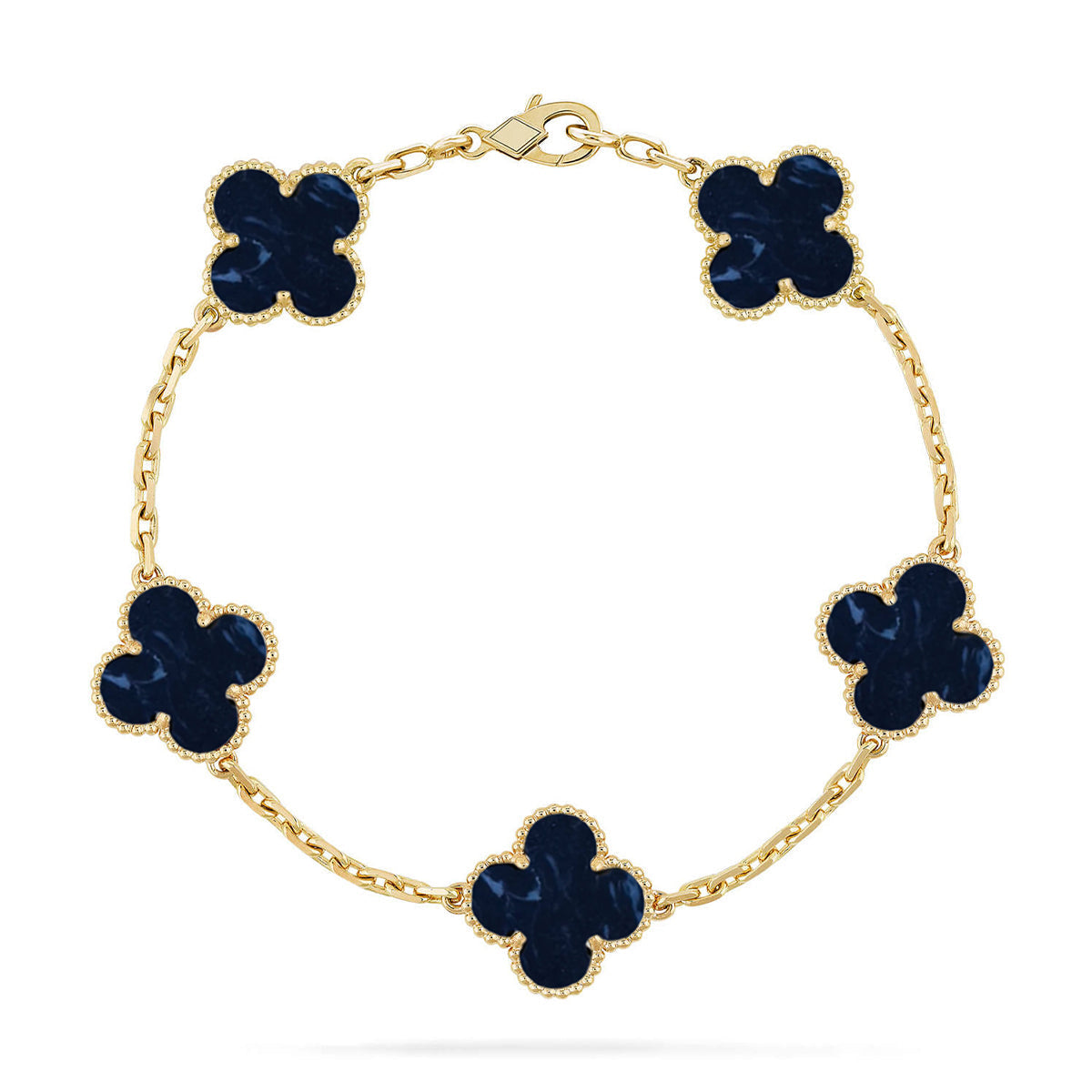 [Clara Jewels]CLOVER 5 MOTIF PIETERSITE BRACELET COLLECTION