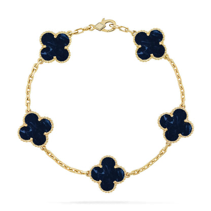 [Clara Jewels]CLOVER 5 MOTIF PIETERSITE BRACELET COLLECTION