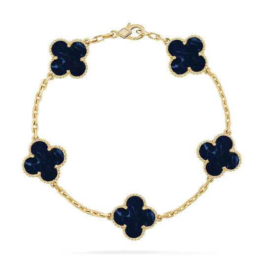 [Clara Jewels]CLOVER 5 MOTIF PIETERSITE BRACELET COLLECTION