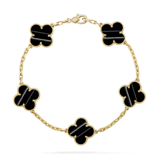[Clara Jewels] CLOVER 5 MOTIF PULSAR STONE BRACELET COLLECTION
