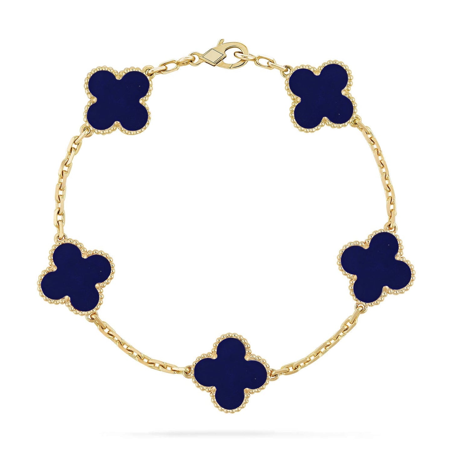 [Clara Jewels]CLOVER 5 MOTIF LAPIS LAZULI BRACELET COLLECTION