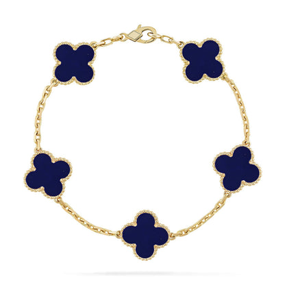 [Clara Jewels]CLOVER 5 MOTIF LAPIS LAZULI BRACELET COLLECTION