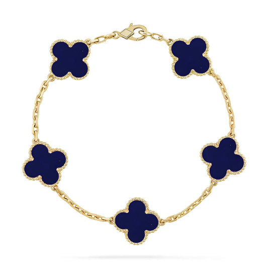 [Clara Jewels]CLOVER 5 MOTIF LAPIS LAZULI BRACELET COLLECTION