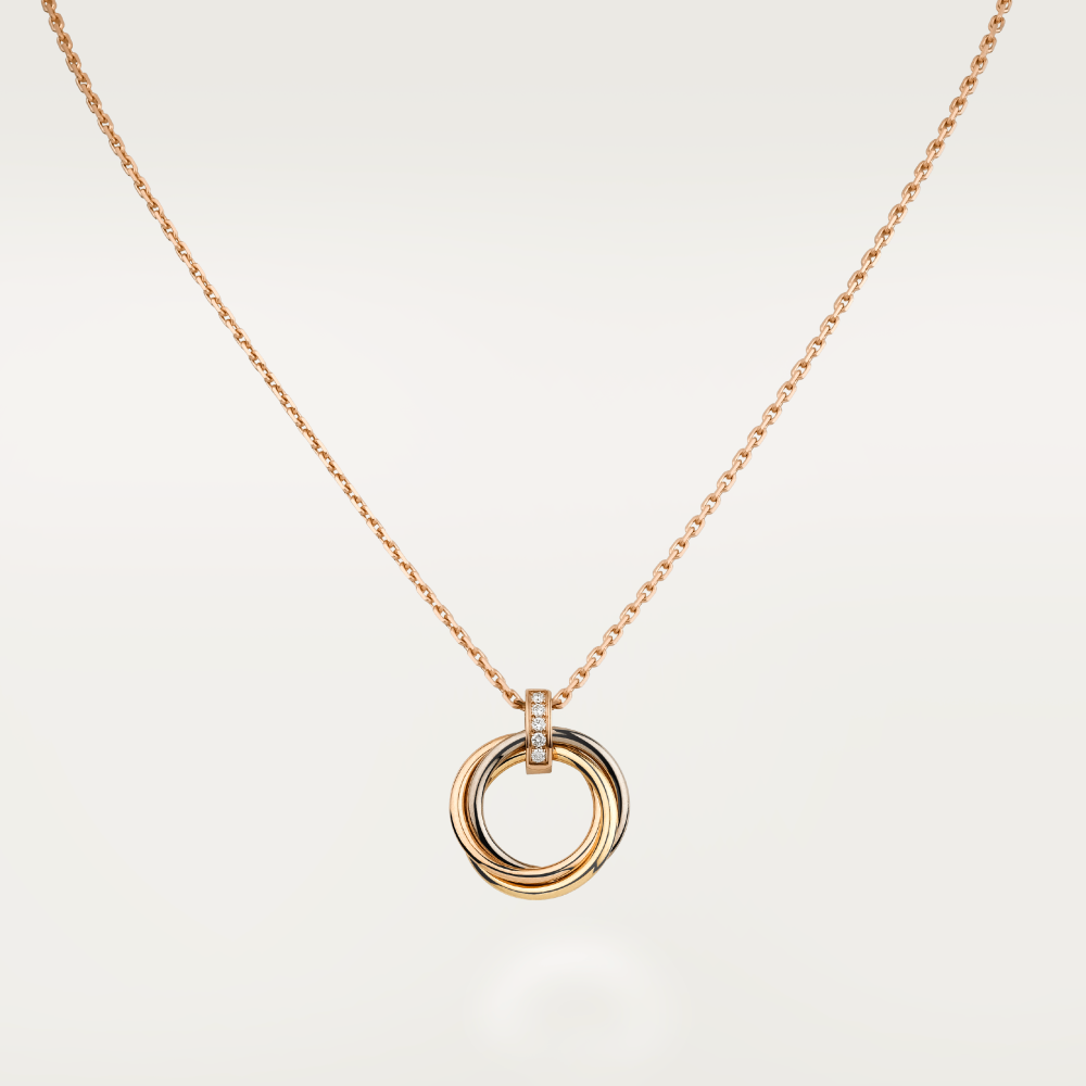 [Clara Jewels]TRINITY NECKLACE GOLD  DIAMONDS