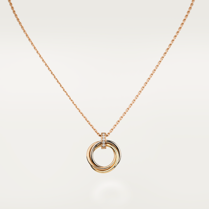 [Clara Jewels]TRINITY NECKLACE GOLD  DIAMONDS