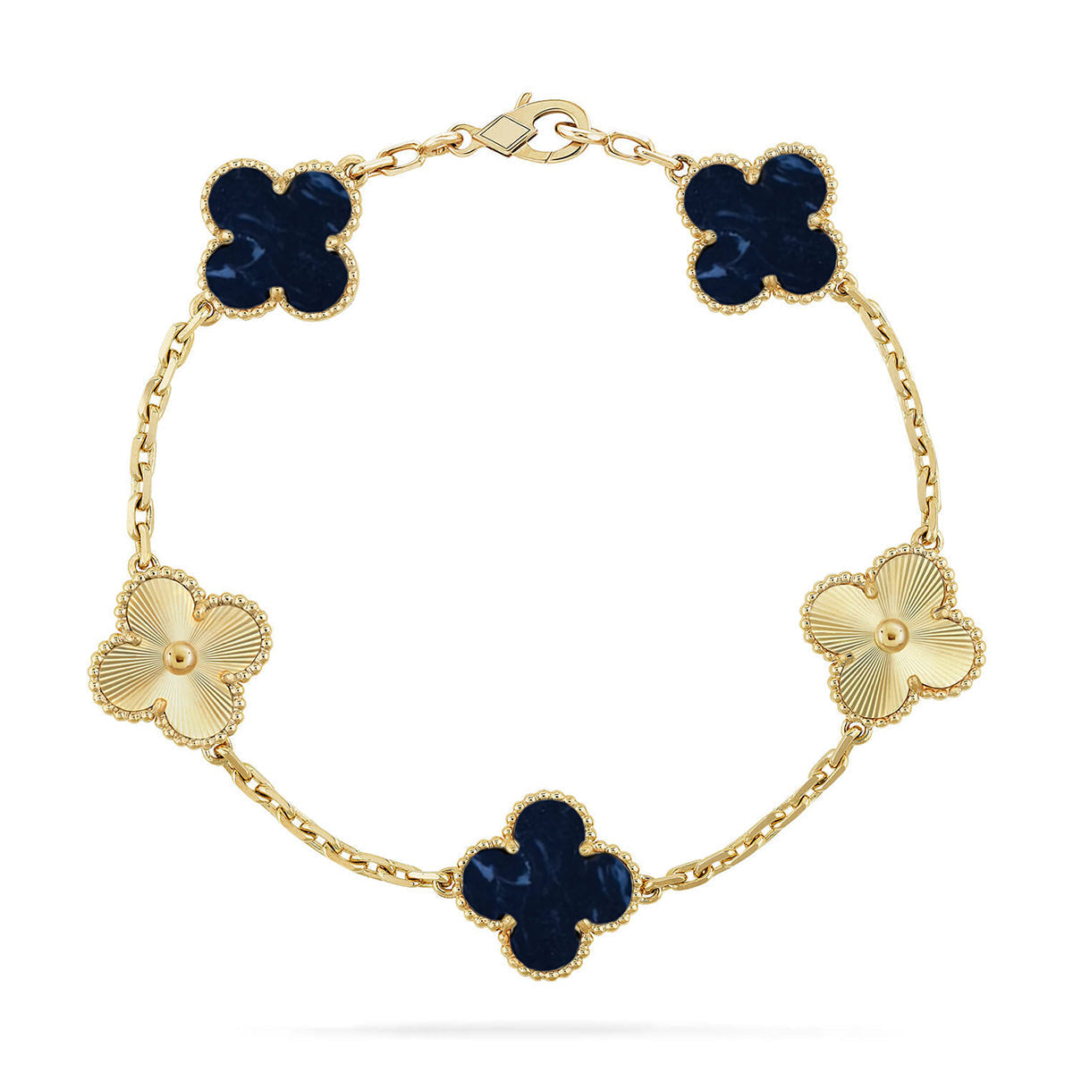[Clara Jewels]CLOVER 5 MOTIF PIETERSITE BRACELET COLLECTION
