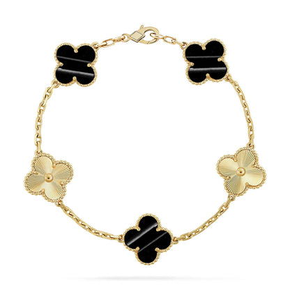 [Clara Jewels] CLOVER 5 MOTIF PULSAR STONE BRACELET COLLECTION