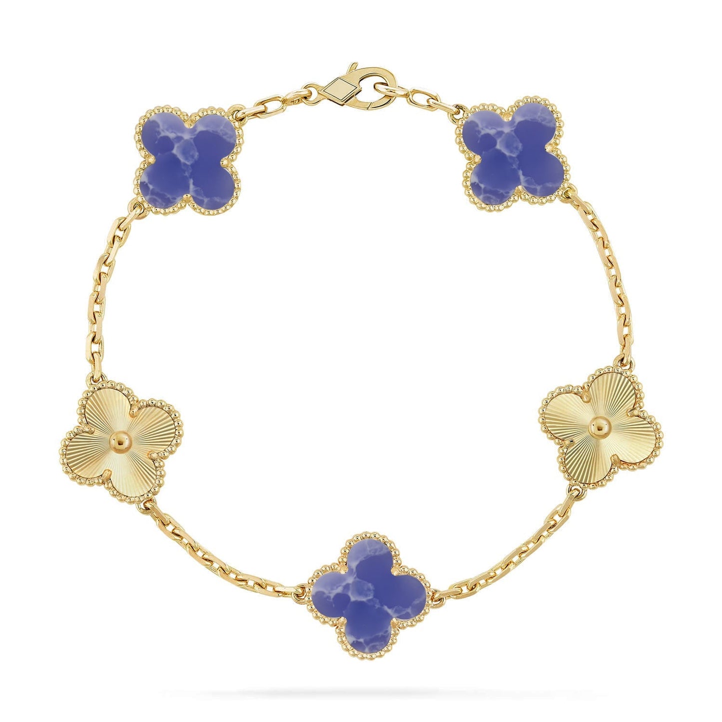 [Clara Jewels]CLOVER 5 MOTIF BLUE VEINS BRACELET COLLECTION