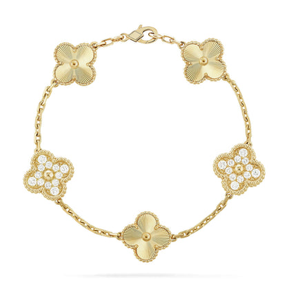 [Clara Jewels] CLOVER 5 MOTIF LASER BRACELET COLLECTION
