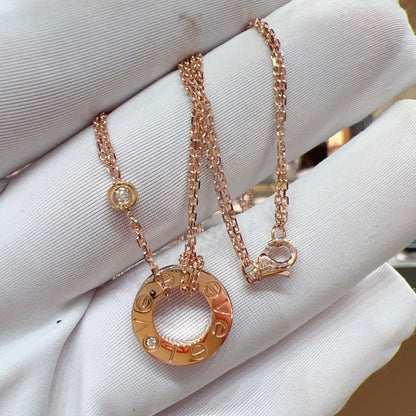 [Clara Jewels]LOVE NECKLACE 16MM 2 DIAMONDS