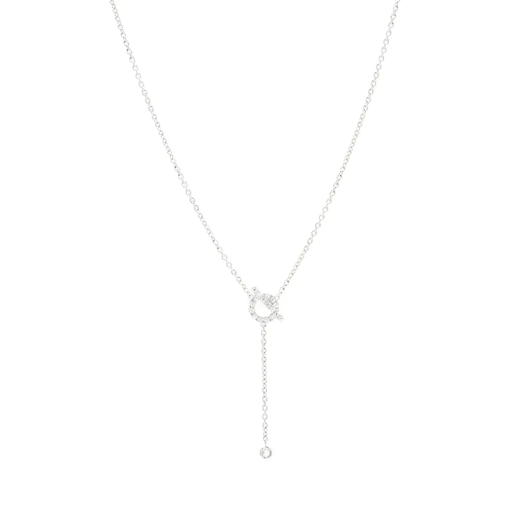 [Clara Jewels]FINESSE SILVER DIAMOND NECKLACE