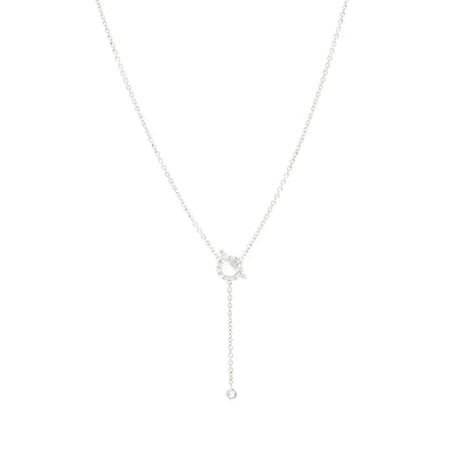 [Clara Jewels]FINESSE SILVER DIAMOND NECKLACE