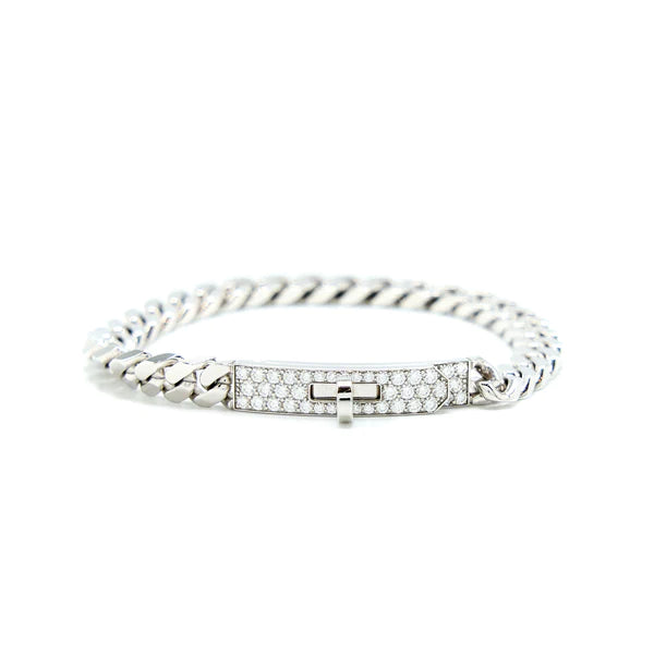 [Clara Jewels]KELLY CHAIN SILVER DIAMOND BRACELET
