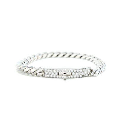 [Clara Jewels]KELLY CHAIN SILVER DIAMOND BRACELET