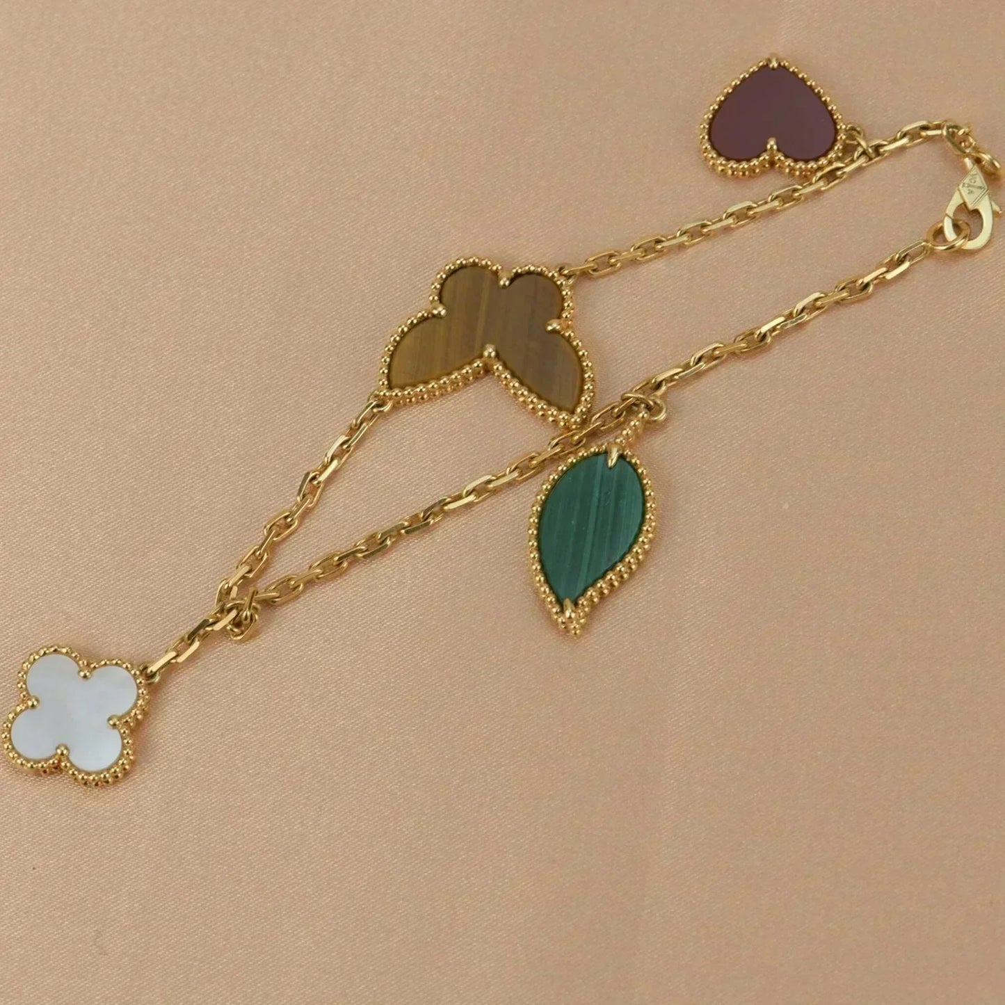 [Clara Jewels]LUCKY SPRING 5 MOTIF GOLD BRACELET