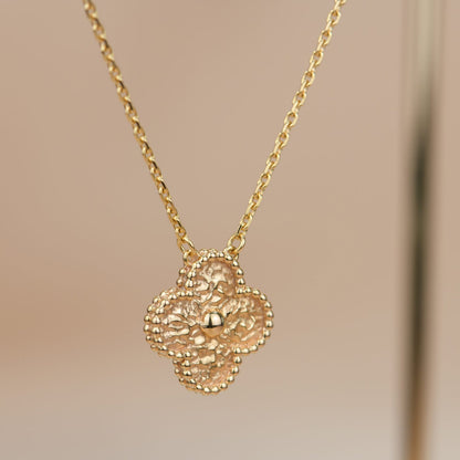 [Clara Jewels]CLOVER 15MM  BRONZING NECKLACE