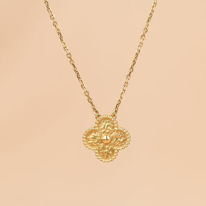 [Clara Jewels]CLOVER 15MM  BRONZING NECKLACE