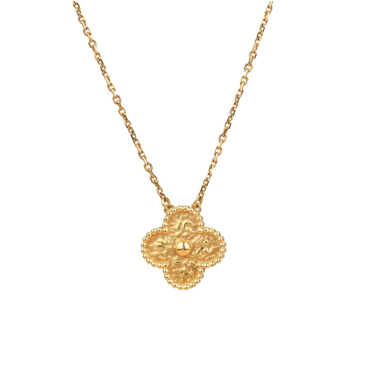 [Clara Jewels]CLOVER 15MM  BRONZING NECKLACE