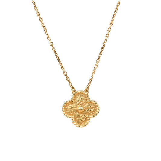 [Clara Jewels]CLOVER 15MM  BRONZING NECKLACE