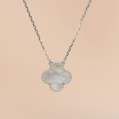 [Clara Jewels]CLOVER  15MM WHITE MOTHER-OF-PEARL SILVER