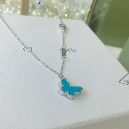 [Clara Jewels]BUTTERFLY TURQUOISE BUTTERFLY BRACELET SILVER