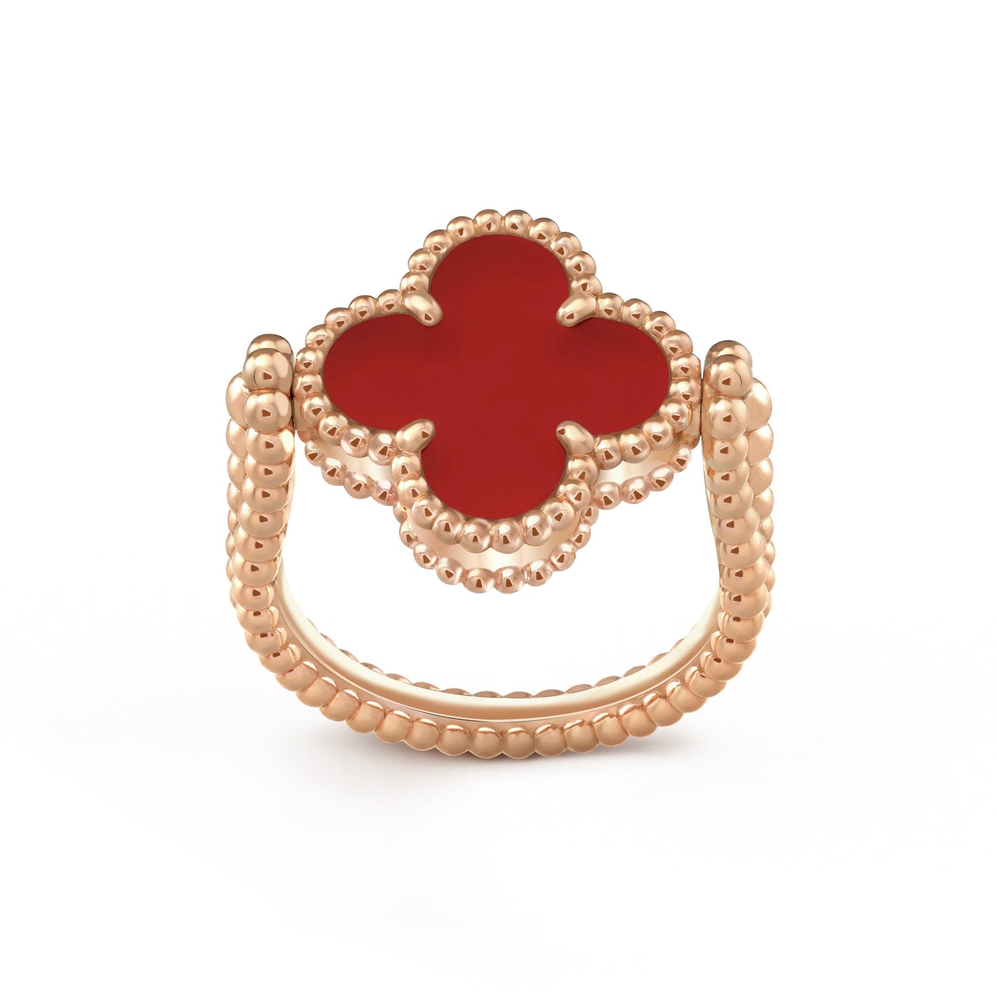 [Clara Jewels]CLOVER RIVERSIBLE PINK GOLD RING