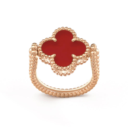 [Clara Jewels]CLOVER RIVERSIBLE PINK GOLD RING