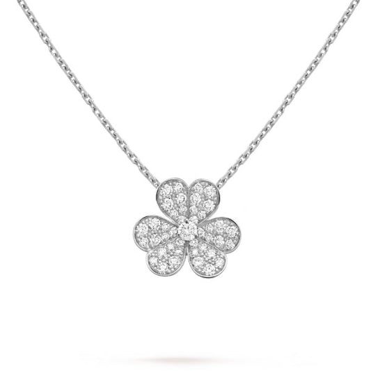 [Clara Jewels]CLOVER DIAMOND NECKLACE SILVER