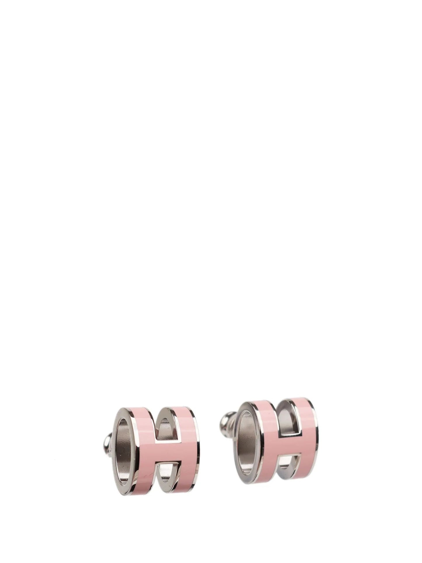 [Clara Jewels]MINI POP H SILVER EARRINGS PINK