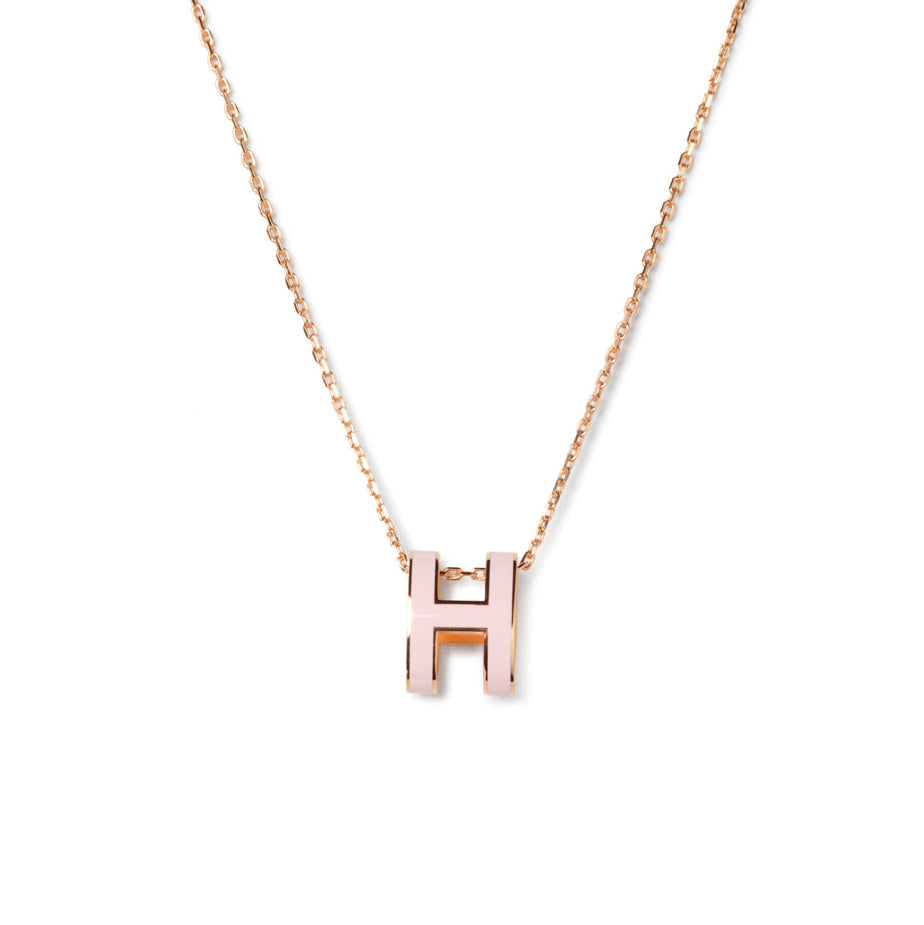 [Clara Jewels]POP H PEDANT PINK GOLD