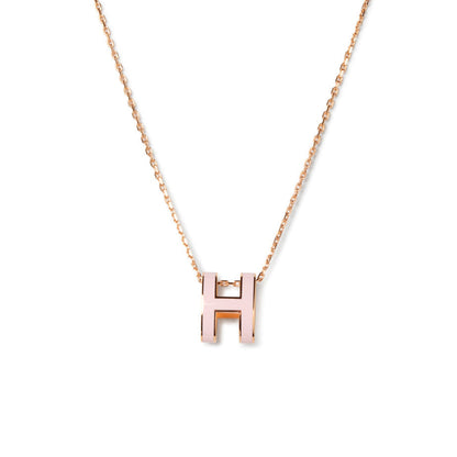 [Clara Jewels]POP H PEDANT PINK GOLD