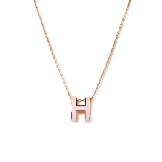 [Clara Jewels]POP H PEDANT PINK GOLD
