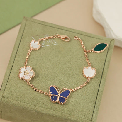 [Clara Jewels]LUCKY SPRING BUTTERFLY 5 MOTIF BRACELET
