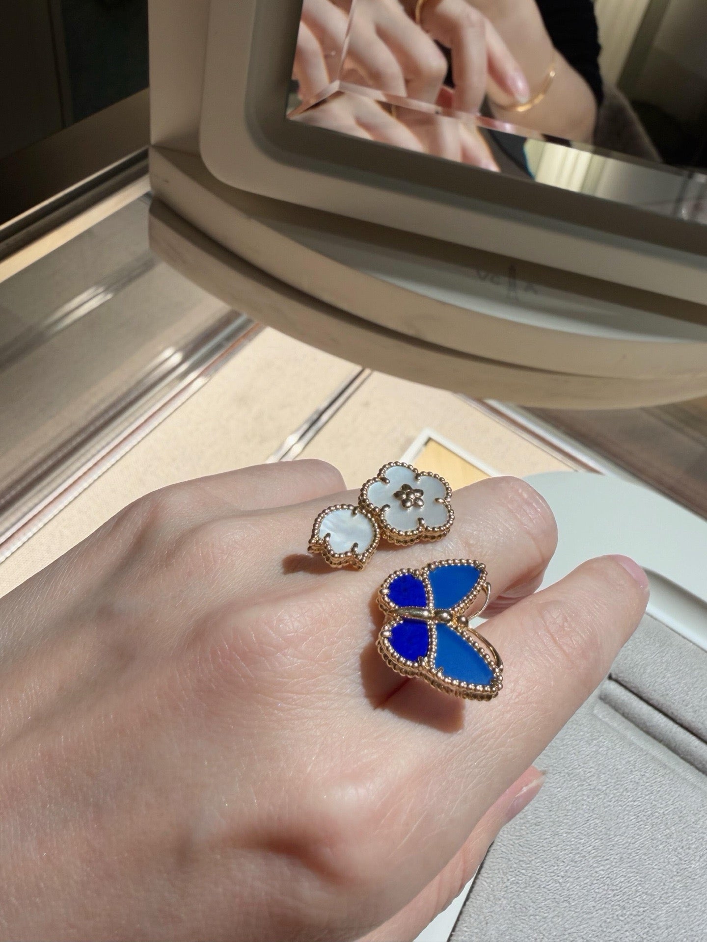 [Clara Jewels]LUCKY SPRING BUTTERFLY OPEN-FACE RINGS