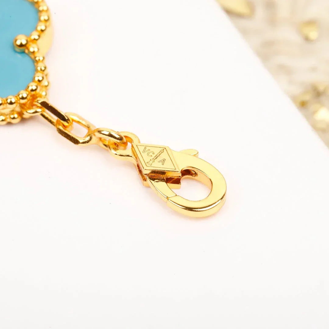 [Clara Jewels] CLOVER 5 MOTIF TURQUOISE BRACELET COLLECTION