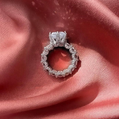 [Clara Jewels]Exquisite Multicolored Radiant Zircon Everyday Ring